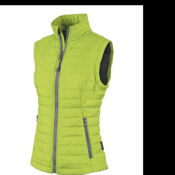 NWT Insulated Puffer Vest Chartreuse Green Size S - Picture 5 of 5